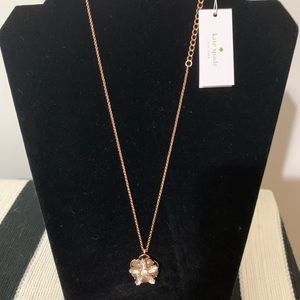 NWT Kate Spade Fame and Flowers Pendant Rose Gold Necklace